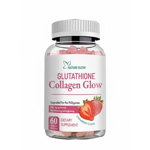 Nature Glow Glutathione Collagen Glow Strawberry Flavor – 60 Organic Gummies